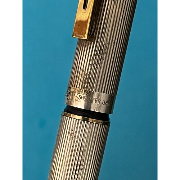 SHEAFFER Pen Set Ball and Fountain Pen Targa STERLING SILVER .925 14k nib dot - Picture 11 of 14